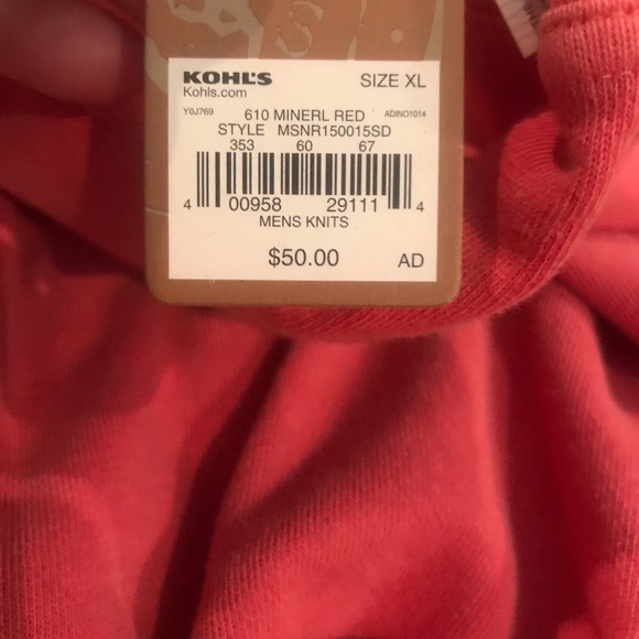 NWT. Sonoma  Zip Hoodie XL - Picture 7 of 7